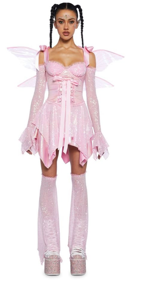 Pink Alien Costume, Pink Fairy Costume, Halloween Housewarming Party, Fairy Closet, Katy Perry Concert, Blonde Halloween, Pixie Costume, Carnaval Ideas, Blonde Halloween Costumes