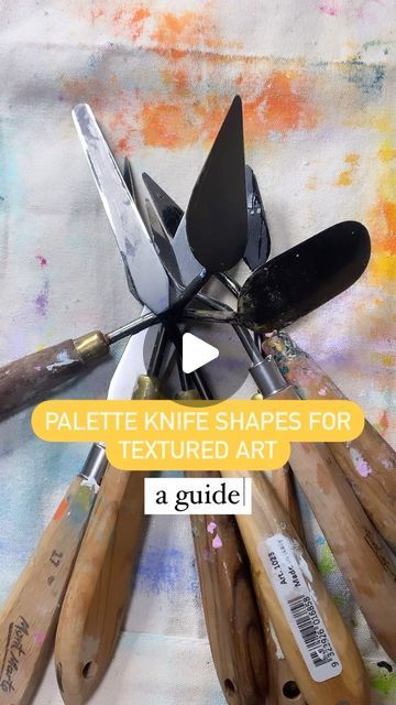 Textured Flower Art | Chinaya on Instagram: "Follow along as I showcase the majority of the palette knives I own to get a high level understanding of what shape each palette knife can make when it comes to textured art 💫  My go to is normally a small or medium sized diamond shaped palette knife, my fave! 💕🌙  The paste in this video is Liquitex Flexible Modeling Paste and Matisse Light Modelling Paste mixed, with orange acrylic paint.   Enjoy 🦄  #tutorial #guide #followalong #texture #textured #art #artwork #paint #painting #howto #paletteknife #modellingpaste #acrylicpaint #texturedart #texturedartwork #texturedpainting" Tools For Texture Painting, Textured Pallet Knife Painting, Pinting Ideas, Painting Using Palette Knife, Modeling Paste Art, Paintings Techniques, Knife Painting Acrylic, Abstract Flower Painting Acrylic, Pour Painting Techniques