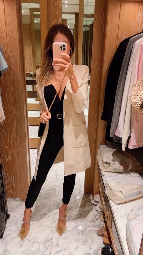 Strapless Jumpsuit Outfit With Jacket, Black Jumpsuit With Jacket, Jumpsuit Outfit With Jacket, Jean Jumpsuit Outfit, Strapless Jumpsuit Outfit, Outfit With Jacket, Jumpsuit With Jacket, Jumpsuit Outfit, Strapless Jumpsuit