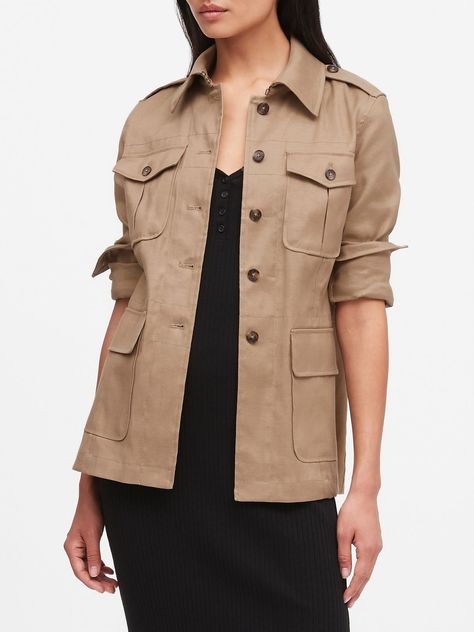 973a5f0ccbc4ee3524ccf035d35b284bdesc47285082ri Safari Jacket Outfit, Safari Jacket Women, Humid Weather, Safari Jacket, Casual Home, Casual Vest, Long Sleeves Jacket, Cotton Jacket, Stay Cool