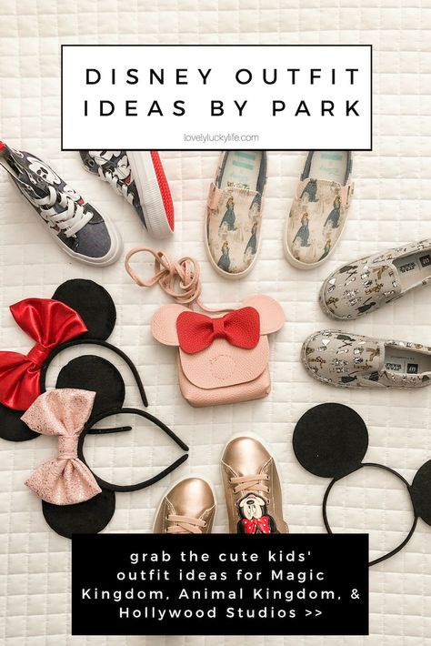 wondering what to pack for Animal Kingdom, Magic Kingdom, and Hollywood Studios? I've broken down the cutest outfit themes for each Disney park! #disney Outfits For Disney World, Outfits For Disney, Hollywood Studios Outfit, Animal Kingdom Outfit, Kids Disney Outfits, Disney Family Outfits, Magic Kingdom Outfit, Disney Shirts For Men, Outfits Comfy