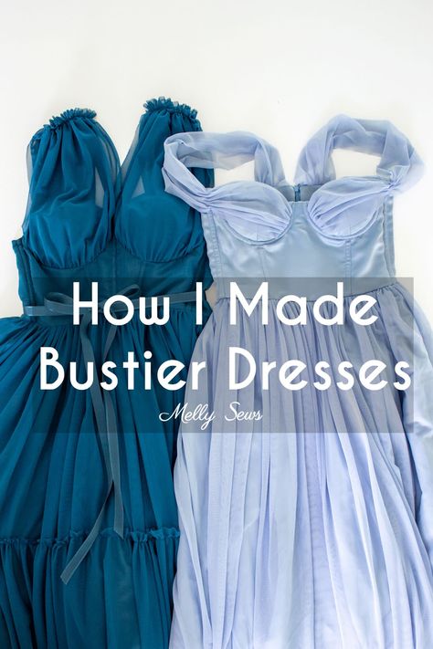 Bustier Sundress Pattern, Sweetheart Neckline Sewing Pattern, Sewing Corset Dress, Corset Dress Sewing Pattern, How To Sew A Corset, Sewing Bodice, Bustier Top Sewing Pattern, How To Make A Dress, How To Sew A Dress