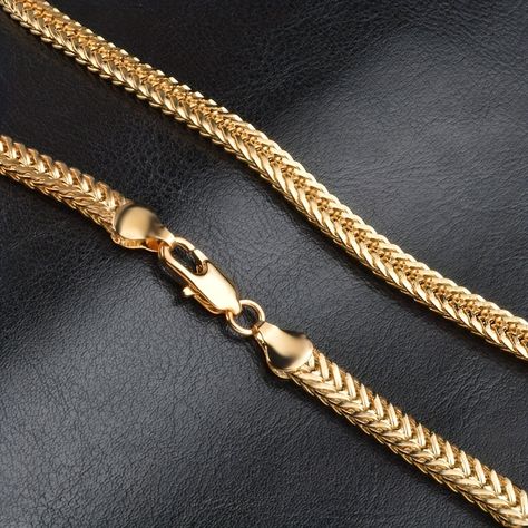 Faster shipping. Better service Necklace Chain Types, Gold Snake Chain, Bone Necklace, Cuban Link Chain Necklaces, 18k Gold Chain, Chocker Necklace, Gold Chains For Men, Unisex Necklace, Fashion Jewelry Sets