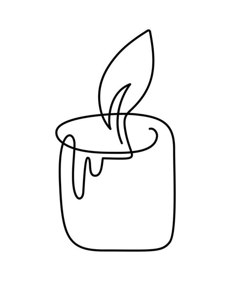 Hand drawn one line vector burning candle art logo icon. Continuous Christmas advent outline illustration for greeting card, web design isolated holiday invitation Candle Line Art, Card Web Design, Line Vector, Outline Illustration, Continuous Line Drawing, Candle Art, Holiday Invitations, Logo Icon, Christmas Advent