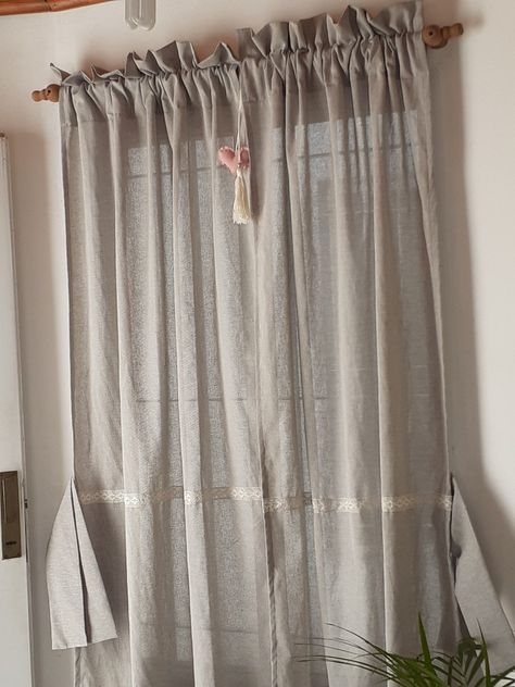 Cortinas Rusticas Ideas, Farmhouse Curtains, Curtain Rods, Interior Spaces, Mood Board, Textiles, Curtains, Home Decor, Home Décor