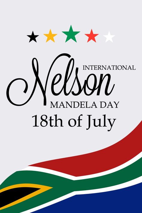 Nelson Mandela devoted his life to humanity. He is also the first democratically elected president of a free South Africa. He has influence so many positive changes to the world. Today is his day. Let's celebrate it together. Nelson Mandela Day, July Month, Mandela Day, Birthday Reminder, Mandela Art, Birthday Calendar, Positive Changes, Cards Birthday, Nelson Mandela