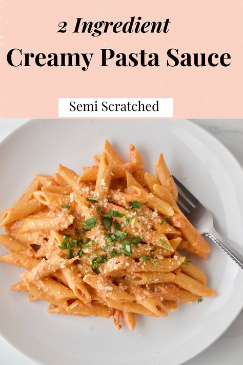 2 Ingredient Creamy Pasta Sauce? You say! This sauce is the best because you will use your favorite marinara sauce, and adding cream cheese takes it to a whole new level. Cream Cheese And Spaghetti Sauce, Marinara Cream Cheese Sauce, Adding Cream Cheese To Spaghetti Sauce, Marinara And Cream Cheese Sauce, Marinara And Heavy Cream Sauce, Cream Cheese Marinara Pasta, Pasta With Cream Cheese Sauce, Creamy Marinara Pasta, Cream Cheese Sauce For Pasta