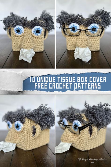 Add a touch of charm to your home décor with these 10 FREE Unique Tissue Box Cover Crochet Patterns . #crochetpatterns #homedecor Diy Tissue Box Covers, Tissue Box Crochet, Tissue Box Cover Crochet, Crochet Toilet Roll Cover, Toilet Roll Cover, Box Crochet, Stitch Family, Cross Stitch Family, File Manager