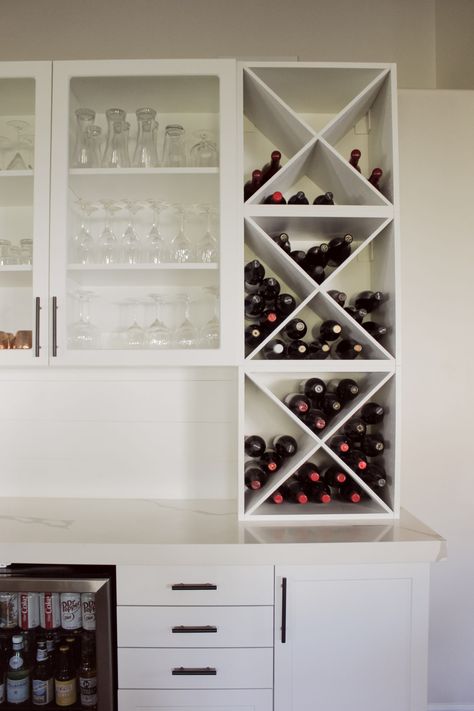 Diy Drinks Station, Ikea Cabinets For Bar, Ikea Bar Hack Ideas, Ikea Built In Bar Hack, Ikea Hack Bar, Ikea Bar Cabinet, Diy Ikea Kitchen, Ikea Wine Rack, Living Room Built In Cabinets