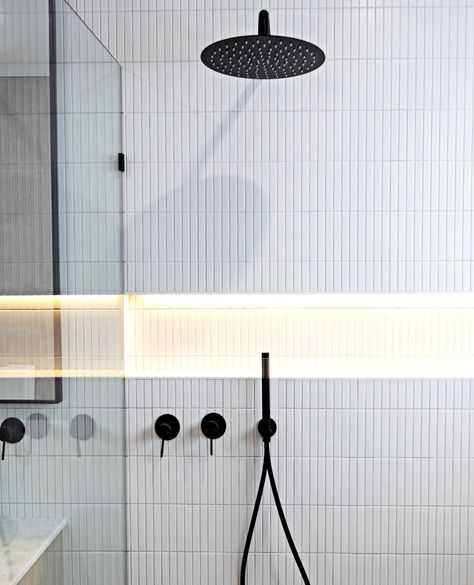 Kitkat tiles and matte black tapware for the win 🖤⁠ 📸: @cookandbathe⁠ ⁠ ⁠ #bathroom #bathroomdesign #interiordesign #design #interior #home #homedecor #bathroomdecor #shower #bath #renovation #homedesign #bathroomremodel #bathroominspo #bathroominspiration #bathroomrenovation #tiles #toilet #renovationideas #luxury #marble #bathroomgoals #bathroomideas #houseinspo #designinspo #renovationinspo #housedesign #bathroomreno #melbourne #modernbathroom Black Kitkat Tiles, Kitkat Tiles, Tiles Toilet, Black Tapware, Bath Renovation, Luxury Marble, Bathroom Goals, Bathroom Inspo, Bathroom Renos