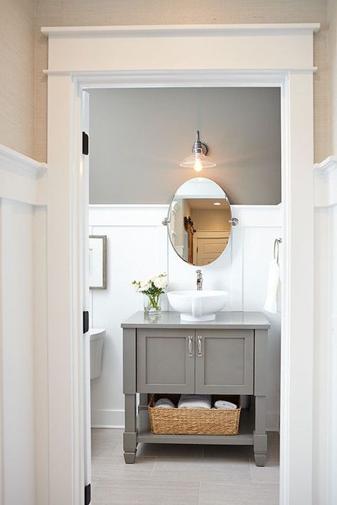 Chelsea Gray Benjamin Moore Paint Color Review - Nikki's Plate Gray Benjamin Moore Paint, Chelsea Gray Benjamin Moore, Benjamin Moore Chelsea Gray, Grey Bathroom Paint, Villa Decor, Warm Grey Paint Colors, Warm Gray Paint, Bathrooms Inspiration, Chelsea Gray