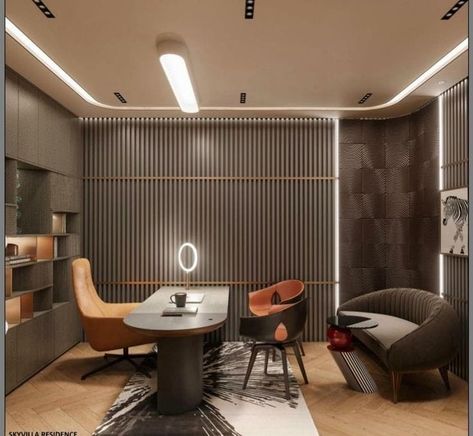 Single Office Design, Realty Office Design, Office Interior Wall Design, Luxury Office Cabin Design, Small Executive Office Design, Small Executive Office, Small Office Cabin, Ceo Cabin, Ca Office Interior Design