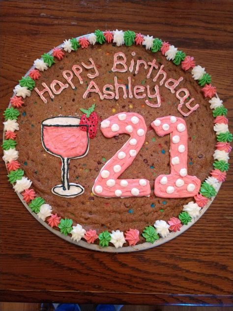 21st Cookie Cake Ideas, 21st Birthday Cookie Cake Ideas, 40th Birthday Cookie Cake, 21 Cookie Cake, Cookie Cake 21st Birthday, 21st Cookie Cake, 18th Birthday Cookie Cake, 30th Birthday Cookie Cake, 21st Birthday Cookie Cake