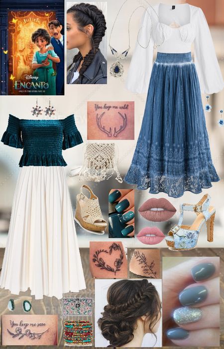 Julieta and Agustin Outfit | ShopLook Julieta Madrigal Costume, Encanto Theme Party Outfit, Encanto Inspired Outfits, Encanto Outfit Ideas, Encanto Disneybound, Encanto Costumes, Coco Outfit, Encanto Aesthetic, Julieta Madrigal