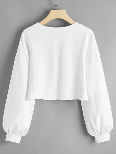 Women Crop Top, Waffle Long Sleeve, Crop Pullover, Chic Fashion, Top Fabric, Crop Sweatshirt, Used Clothing, Casual Sweatshirt, Women Pullover