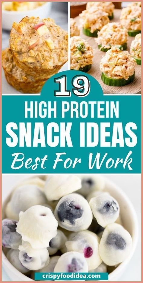 Snack Ideas For Work, High Protein Snack Ideas, Protein Snack Ideas, High Protein Snack Recipes, Protein Snacks Recipes, Healthy High Protein Snacks, High Protein Snack, Healthy Protein Snacks, Healthy High Protein Meals