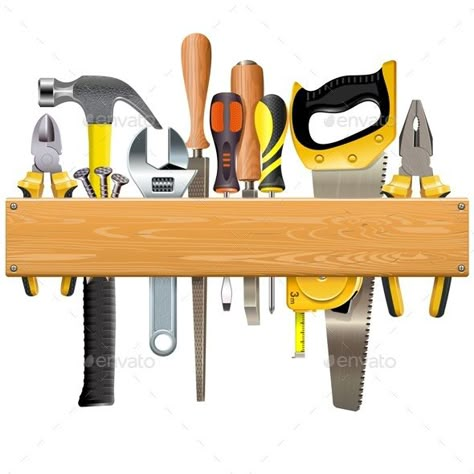 Cartoon Handyman, Tools Illustration, Handyman Logo, Woodworking Tool Cabinet, Woodworking Tools Router, Woodworking Tools Storage, Antique Woodworking Tools, Woodworking Tools Workshop, Essential Woodworking Tools