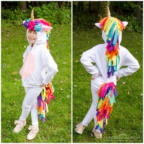 Alicorn Costume Diy, Unicorn Mane Diy, Diy Unicorn Halloween Costume, Homemade Unicorn Costume, Diy My Little Pony Costume, Adult Unicorn Costume Diy, Diy Unicorn Costume Kids, Diy Unicorn Tail, Diy Unicorn Costume Women