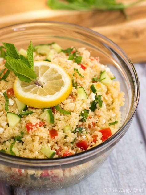 Lemon Couscous, Couscous Salad Recipes, Couscous Recipes, Cous Cous, Couscous Salad, Lemon Flavor, Lebanese Recipes, Healthy Salads, Summer Salads