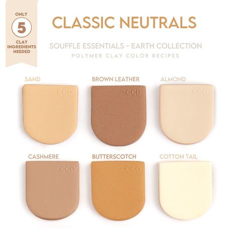 Clay Color Designs on Instagram: “Things I’ve learned whilst creating the Souffle Essentials Earth Collection? When I started this project, I didn’t know what i was getting…” Neutral Paint Colors Sherwin Williams, Warm Beige Paint Colors, Clay Color Mixing, Clay Color Recipe, Sculpey Souffle, Warm Neutral Paint Colors, Color Recipe, Beige Paint Colors, Color Mixing Guide