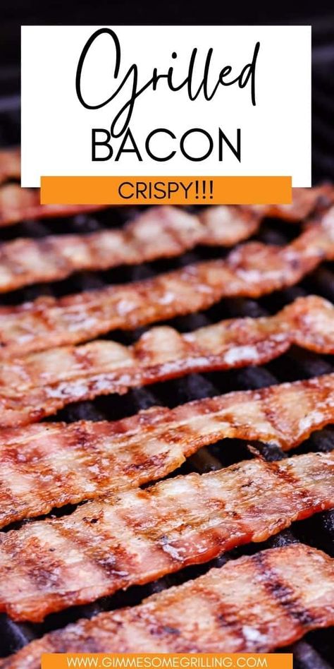 Grilled Bacon is so easy to make and is delicious. Perfectly crispy and the best grilled flavor. Make it for breakfast, add it to sandwiches, salads and more! Smoked Bacon Recipes, Easy Yummy Breakfast, Grilled Bacon, Smoked Burgers, Bacon On The Grill, Bbq Bacon, Best Bacon, Easy Homemade Recipes, Summer Grilling