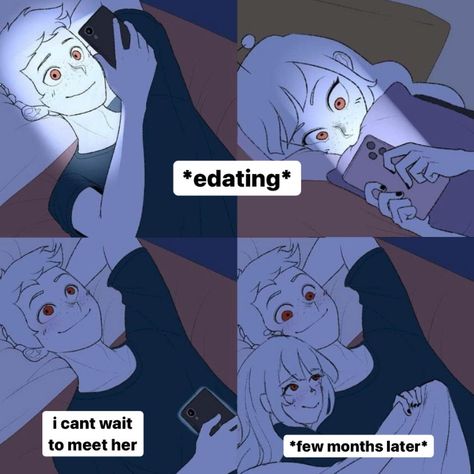 The Impossible Ending | Couple Texting in Bed | Know Your Meme Couple Texting In Bed Template, Happy Ending, The Impossible, Wholesome Memes, Cute Memes, Cute Texts, Know Your Meme, Cute Couples Goals, I Cant