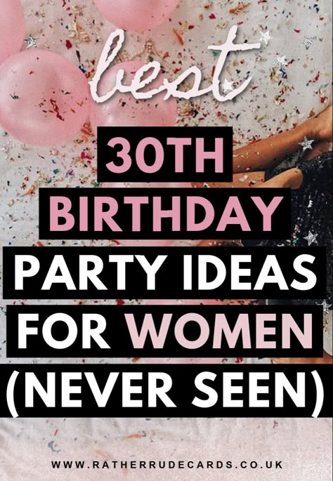 DIY creative 30th birthday party ideas for her 30th Birthday Party Women, Birthday Party Women, Dirty 30 Birthday Party, Birthday Party Ideas For Women, 30th Birthday Games, 30th Birthday Party Themes, Dirty Thirty Birthday, Birthday Themes For Adults, Women Party Ideas