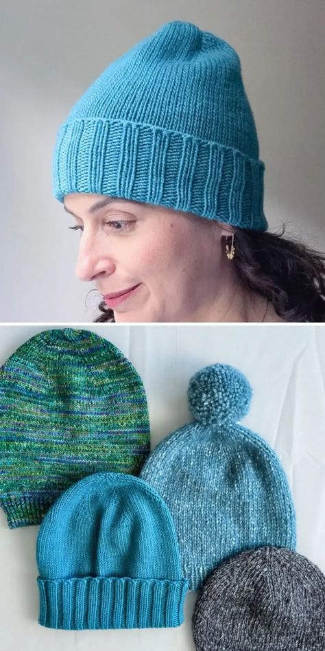 Basic and Easy Free Knit Hat Patterns for Your Whole Family Free Knit Hat Patterns, Knitted Socks Free Pattern, Easy Knit Hat, Knit Hat Patterns, Beanie Knitting Patterns Free, Easy Knitting Patterns Free, Knitting Patterns Free Beginner, Hat Patterns Free, Fair Isle Knitting Patterns