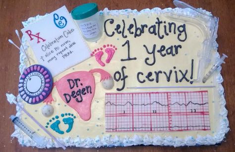 for an OB/GYN MD - Celebration Cake Obgyn Cake Ideas, Midwife Cake Ideas, Ob Gyn Aesthetic, Ob Gyn Doctor Aesthetic, Obgyn Doctor, Retirement Decorations, Doctor Cake, Retirement Cake, Decorative Cakes