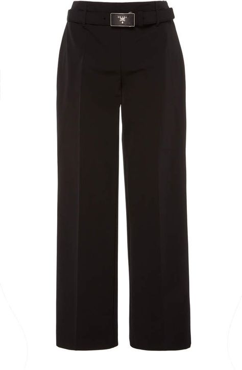 Prada Cropped Stretch-Knit Straight-Leg Pants Prada Pants, Pyjama Pants, Prada Fashion, Prada Collection, Pajama Pant, Global Fashion, Straight Leg Pants, Moda Operandi, Fashion Collection