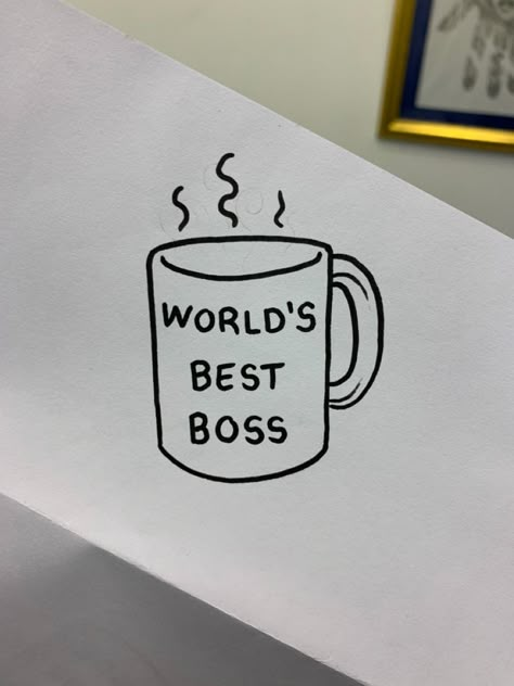 Office Tattoo Ideas, The Office Tattoo Ideas, Worlds Best Boss Mug, The Office Tattoo, Mug Tattoo, Boss Tattoo, Best Boss Mug, Worlds Best Boss, Boss Mug