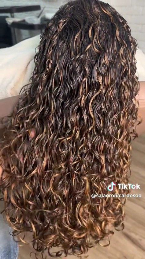 Highlights Brown Hair Curly, Curly Hair For School, Caramel Highlights On Dark Hair, Best Products For Curly Hair, Products For Curly Hair, Hair For School, Dyed Curly Hair, Natural Curly Hair Cuts, Curly Hair Care Routine