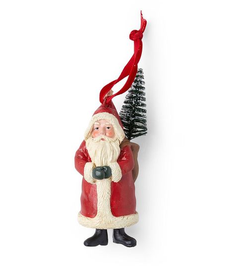 5" Christmas Santa With Tree Ornament by Place & Time | JOANN Santa Claus Ornaments, Stone Powder, Jolly Santa, Santa Ornaments, Joanns Fabric And Crafts, Christmas Santa, Tree Ornament, Craft Stores, Intricate Details