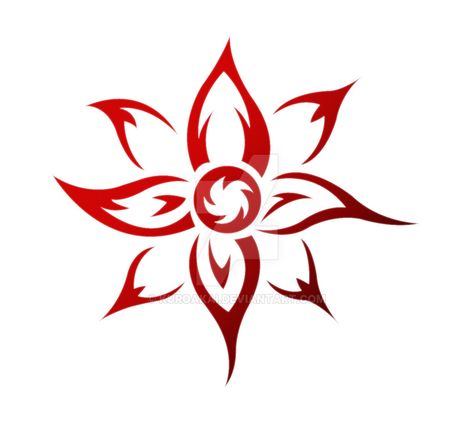 Flower Tribal by kuroakai Cool Symbols, Boutique Logo Design, Flower Symbol, Flower Logo Design, Most Popular Tattoos, Flower Logo, Flower Tattoo Designs, Popular Tattoos, Creative Tattoos