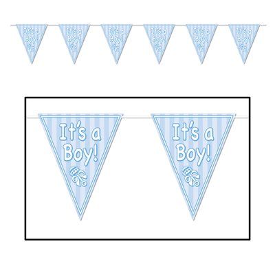 Baby Boy Shower Party, Pennant Flags, Pennant Banner, Pennant Banners, Hanging Banner, Baby Shower Banner, Flag Banner, Baby Shower Theme, Boy Party