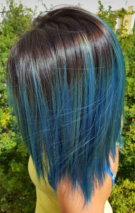 Dark Roots, Dye, Hair, Blue, Beauty