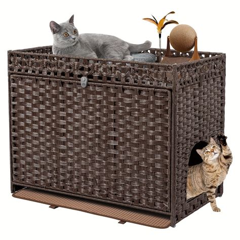 Faster shipping. Better service Indoor Cat House, Stylish Nightstand, Cat Litter Box Liners, Cat Houses Indoor, Litter Box Covers, Cat Litter Box Enclosure, House Storage, Litter Box Furniture, Litter Box Enclosure