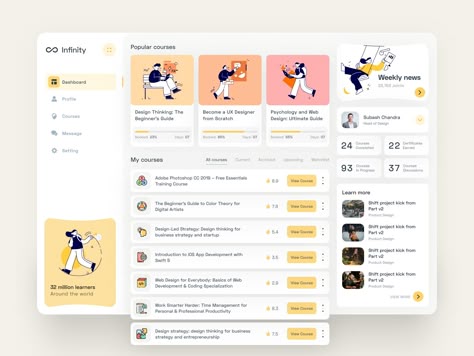 Course Web, Ui Design Dashboard, Website Design Wordpress, Ui Ux 디자인, Ui Design Website, Platform Design, Dashboard Ui, Website Design Layout, App Design Inspiration