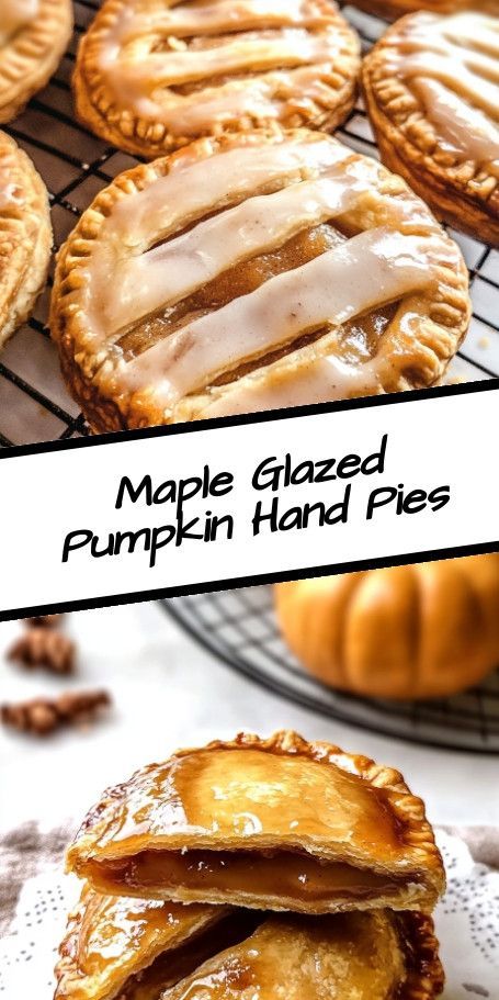 Pumpkin Spice Hand Pies using Maple Glaze. Cozy autumn flavors in a delightful hand pie with pumpkin spice filling and maple glaze. Easy to make and perfect for sharing! #PumpkinSpice #FallBaking #AutumnTreats #MapleGlaze #HomemadePies Pie Glaze Recipe, Fall Pastries, Autumn Pies, Maple Glaze Recipe, Savory Hand Pies Recipes, Pumpkin Hand Pies, Hand Pies Savory, Fall Pies, Hand Pie Recipes