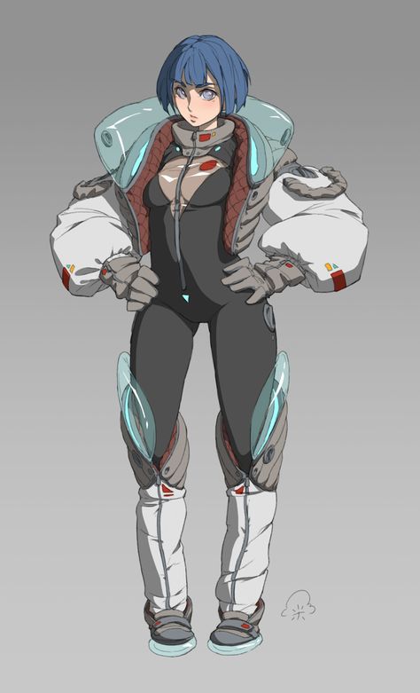 ArtStation - Space suit, Hua YeCai Mech Pilot Art, Lancer Pilot, Lancer Art, Futuristic Space Suit, Mech Pilot, Cowboy Character Design, Lancer Rpg, Cyberpunk Inspiration, Quan Chi