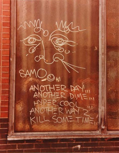 SAMO Basquiat Photo, Samo Basquiat, Basquiat Art, Graffiti Quotes, Michel Basquiat, Neo Expressionism, Art Hub, Expressionist Painting, Jean Michel Basquiat