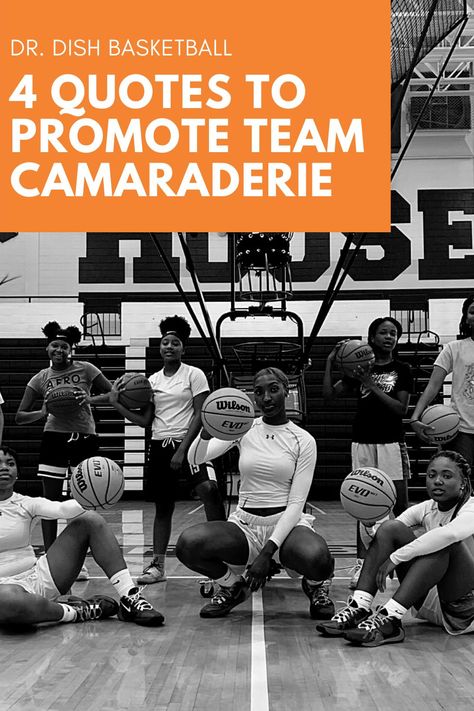 Rarely do you hear of a team winning a championship and the players disliking each other. Building a bond is important in sports, especially when you are playing in a hostile environment or when the odds are stacked against you. Check out this blog for some quotes to promote team camaraderie! #basketballblog #basketball #basketballdrills #basketballquotes #basketballpictures Teammate Quotes, First Basketball Game, Ball Quotes, Soccer Quotes Girls, Basketball Tryouts, Basketball Motivation, Team Quotes, Basketball Moves, Some Quotes