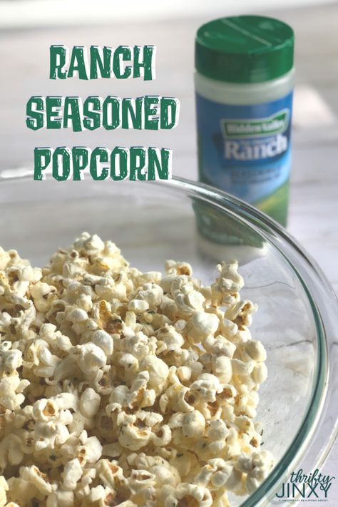 Ranch Snacks, Ranch Popcorn Seasoning, Spicy Popcorn Recipes, Popcorn Ad, Ranch Seasoning Mix Recipes, Seasoned Popcorn, Homemade Popcorn Seasoning, Popcorn Recipes Savory, Ranch Popcorn