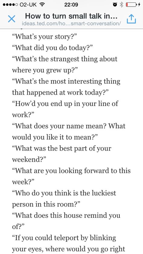 How to turn small talk into a conversation Small Talk Ideas, Interesting Text Conversations, Things To Say To Start A Conversation, How To Talk Better, How To Have A Good Conversation, What To Say To Start A Conversation, How To Hold A Conversation, How To Small Talk, How To Make Conversation