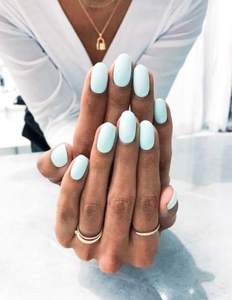 Oval Nails Designs, Light Colored Nails, Mint Nails, Unghie Sfumate, Lavender Nails, Light Nails, Casual Nails, Nail Colours, Skin Nails