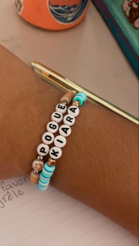 Jj Maybank Clay Bead Bracelet, Obx Outer Banks Bracelets Jj, Obx Inspired Bracelets, Bestie Bracelets, Preppy Jewelry, Bracelet Ideas, Outer Banks, Clay Beads, Serie Tv