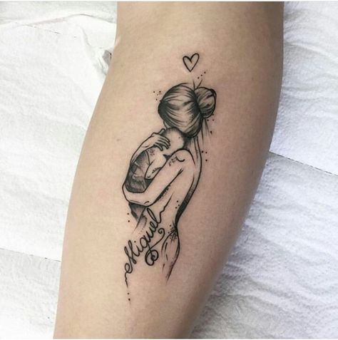 Anne-bebek Mutterschaft Tattoos, Motherhood Tattoos, Tattoo For Baby Girl, Tattoo Diy, Mommy Tattoos, Tattoo Trend, Snakebites, Mother Tattoos, Cat Tattoos