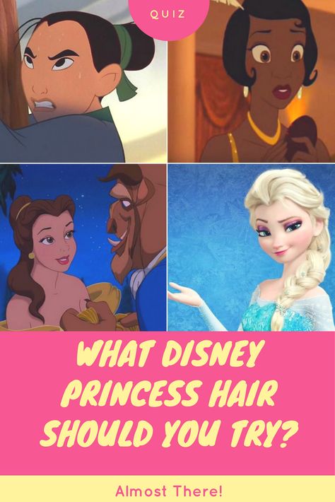 The Disney princesses truly have the best hairstyles. From up-dos to casual looks, we’re always envious of the fact that their hair is perfect for whatever moment. Find out which one works best for you! Stitch Hairstyles Disney, Disney Princess Hair, Princess Quiz, Crush Quizzes, Disney Hairstyles, Disney Princess Hairstyles, Frozen Elsa Dress, Disney Quizzes, Hair Quiz