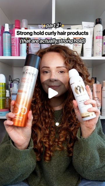 Hannah 🦁 | Wavy Curly Haircare on Instagram: "Fav strong hold products ⤵️ 

✨See part 1 for gels✨

Sometimes it’s hard to know if a product is as strong hold as it says it is because different brands tend to have their own measurement systems. I’m sharing some products that I find to be genuinely strong hold for my hair. 

If gel is too heavy for your hair, try hairspray.

✨Strong hold hairsprays✨
@curlsmith_official flawless finish strong hold (choose the flexible hold if you want LESS grit)
@bouncecurl hairspray 

HANZ10 for 10% off @curlsmith_official 
HANZCURLS for 10% off @bouncecurl 

If your curls are too soft even after gel and/or hairspray, try adding texture spray. 

✨texture sprays✨
@umbertogiannini texture boost
@livingproofuk dry volume & texture spray

HANZ20 for 20% off @um Best Hairspray, Curly Hair Products, Texture Spray, Finish Strong, Texturizing Spray, Curly Hair Care, Hair Products, Curly Hair, Hold On