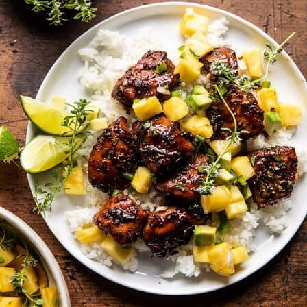 Pineapple Chicken With Coconut Rice, Chicken With Coconut Rice, Half Baked Harvest Recipes, Sweet Chicken, Pineapple Chicken, Harvest Recipes, Half Baked, Coconut Rice, Half Baked Harvest